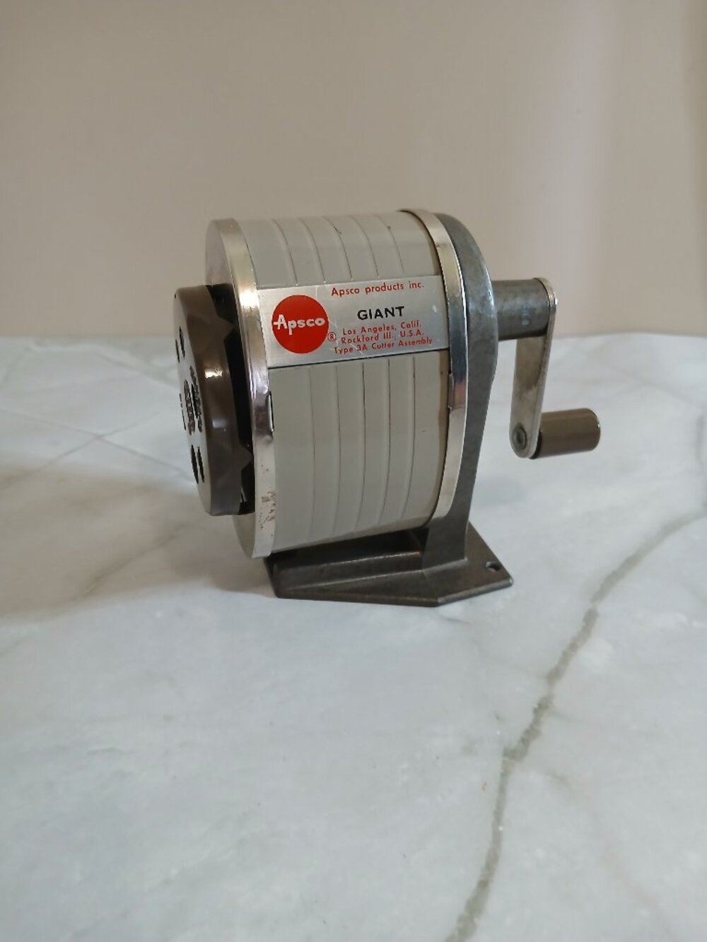 Mid-Century Apsco "Giant" Manual Rotary Pencil Sharpener